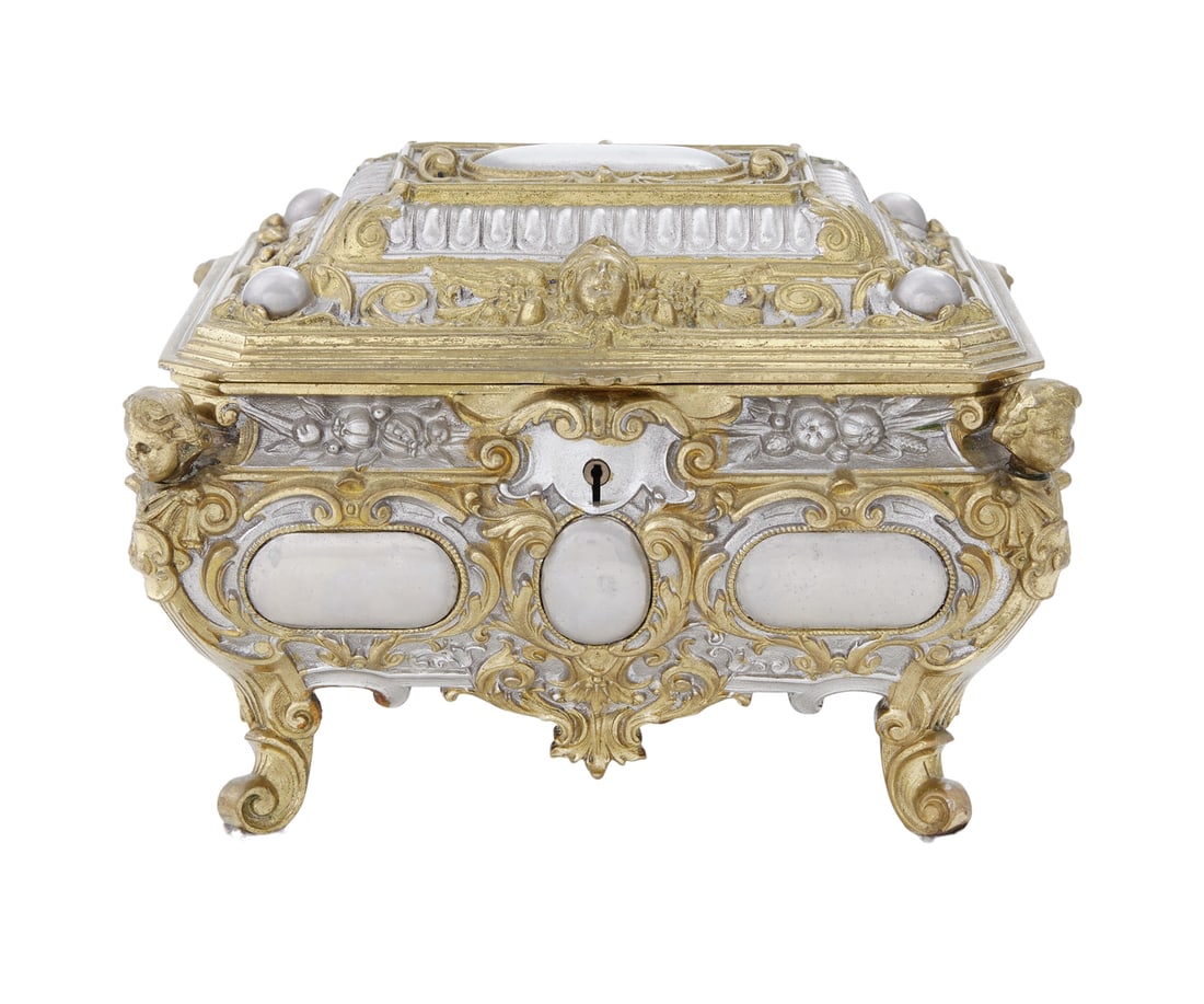 French Gilt- and Silvered Bronze Casket (1 of 7)