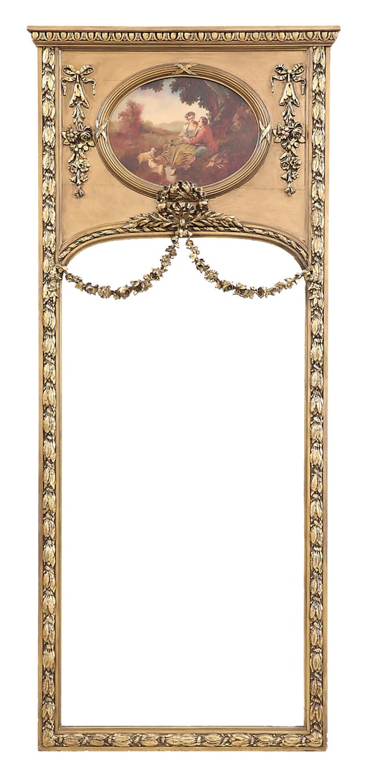 French Giltwood Trumeau Mirror (1 of 2)