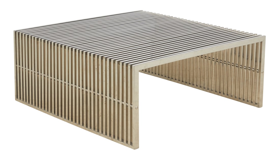 Stainless Steel "Gridiron" Coffee Table (1 of 2)