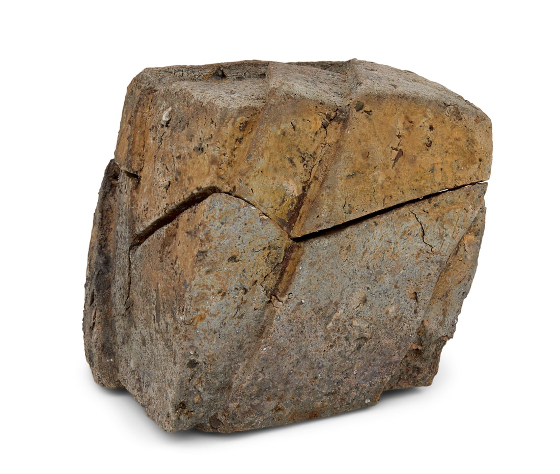 Tim Rowan (British, b. 1967): Tim Rowan (British, b. 1967) "Box", 2012 wood-fired native clay lidded box. h. 7-3/4", w. 8", d. 7-3/4" Provenance: Erskine, Hall & Coe, London, England; Estate of Thomas B. Lemann, New Orleans, Louis