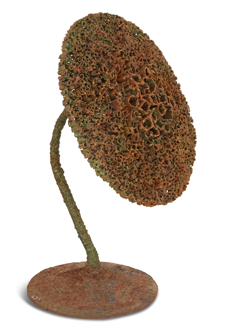 James Anthony Bearden (American, b. 1964): James Anthony Bearden (American, b. 1964) "Hive" patinated steel h. 33-1/2", w. 22-1/2", d. 20" Provenance: Pegboard Modern, Highland, Indiana; Estate of Thomas B. Lemann, New Orleans, Louisiana. Note