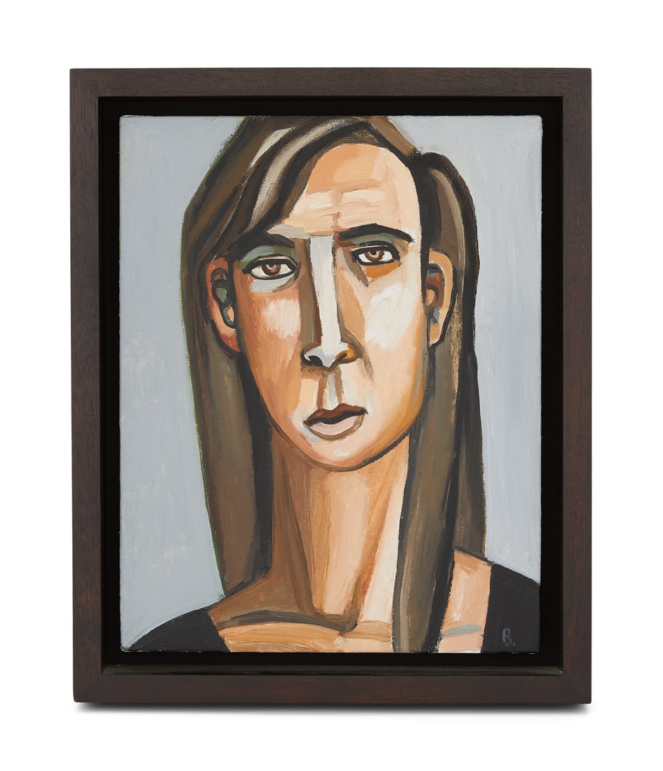 David Bates (American/Texas, b. 1952): David Bates (American/Texas, b. 1952) "Louisiana", 2010 oil on canvas signed, titled and dated en verso, affixed with "Arthur Roger Gallery, New Orleans, Louisiana" label. Framed. 14" x 11", framed 16