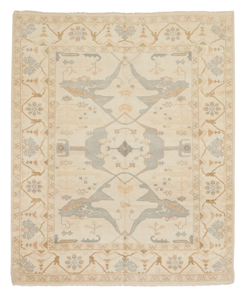 Turkish Angora Oushak Carpet: Turkish Angora Oushak Carpet 9' 5" x 11' 7"