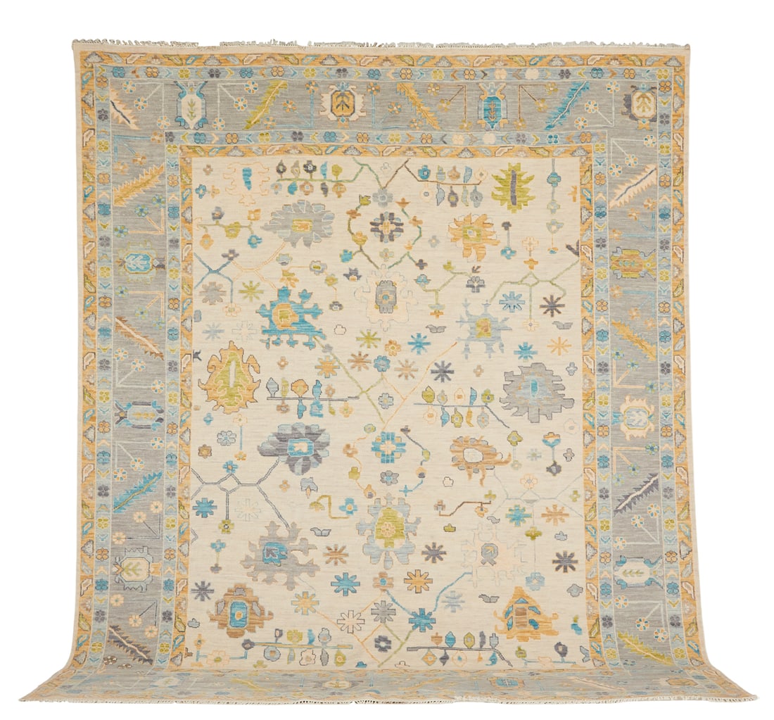 Turkish Angora Oushak Carpet: Turkish Angora Oushak Carpet 12' 1" x 15'