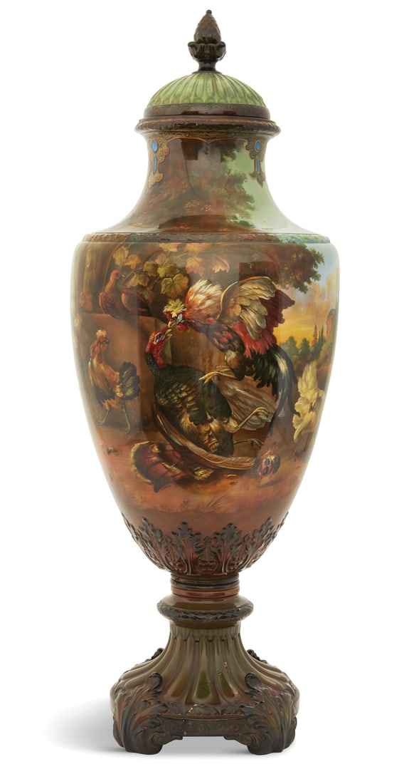 Monumental Royal Bonn Pottery Revolving Vase (1 of 5)
