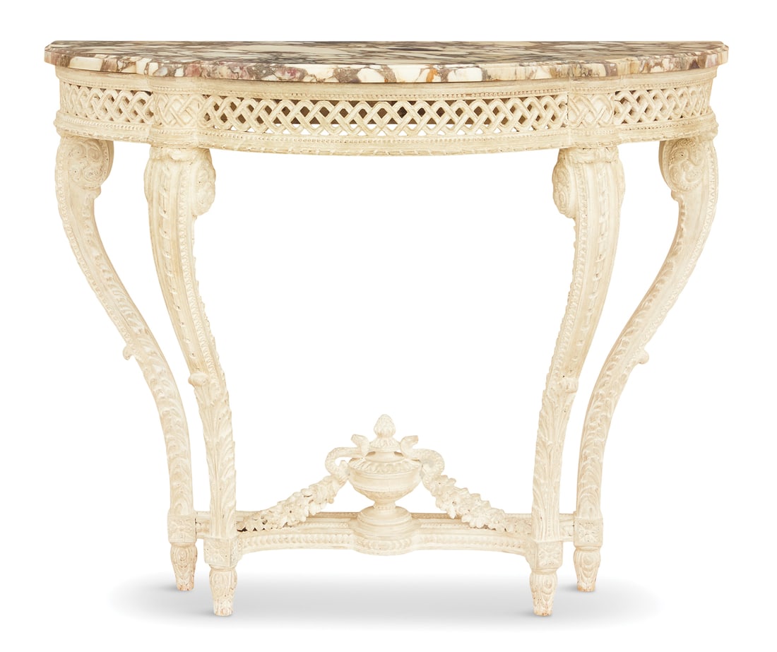 Louis XVI-Style Marble-Top Console Table (1 of 2)