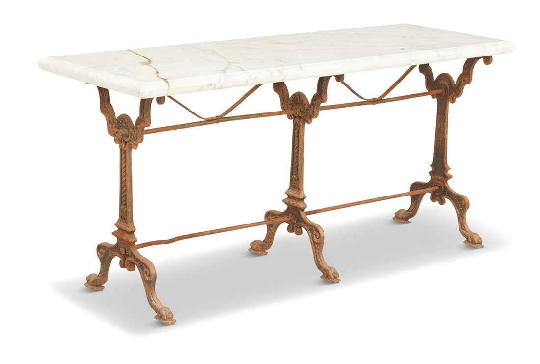 French Iron and Marble-Top Pastry Table (1 of 3)
