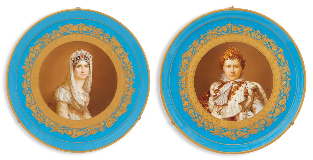 Pair of Impressive French Porcelain Chargers (1 of 9)