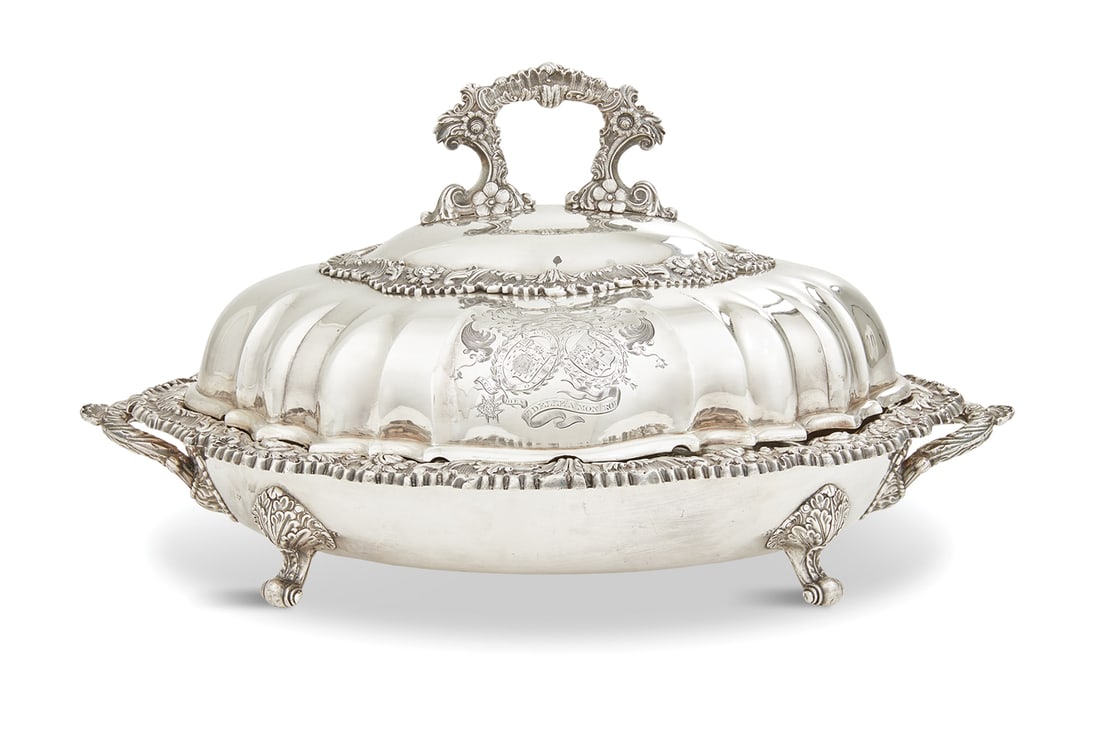 Impressive Regency Sterling Silver Entree Dish (1 of 6)