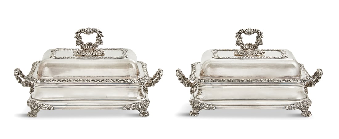 Pair of Regency Old Sheffield Plate Entree Dishes (1 of 1)