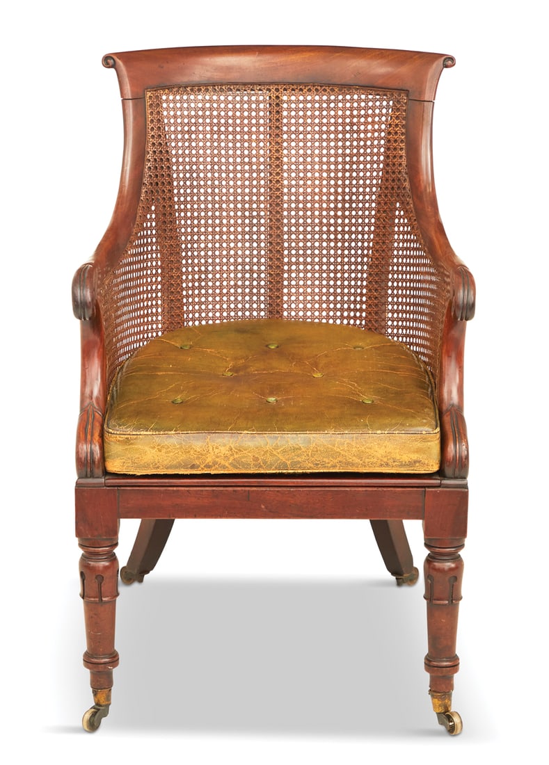 Late Regency Mahogany Library Chair (1 of 3)