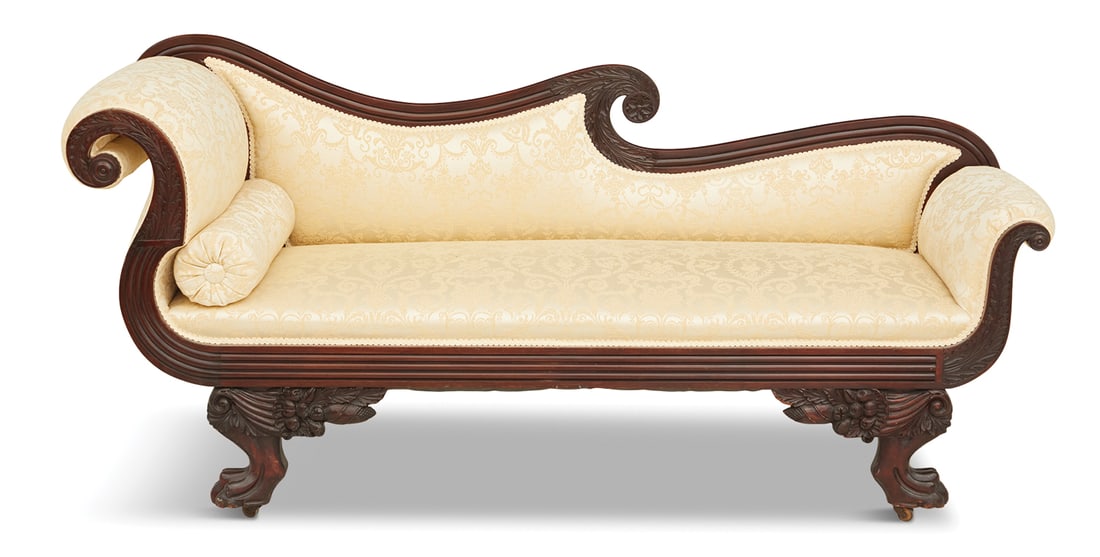 American Classical Mahogany Recamier (1 of 3)