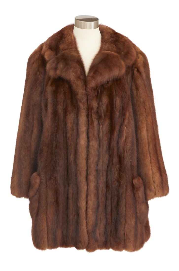 Vintage Chocolate Brown Mink Stroller (1 of 2)