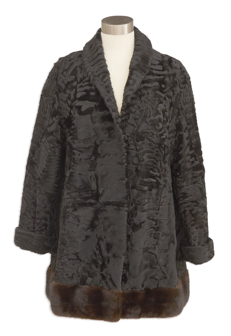 Vintage Black Sirott Broadtail Lamb Stroller (1 of 2)