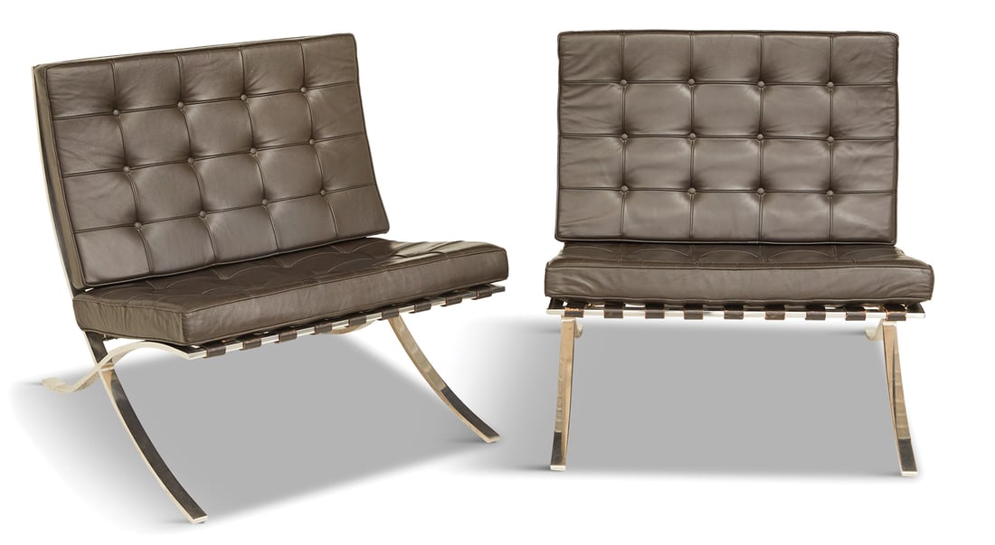 Pair of Knoll International Barcelona Chairs (1 of 3)