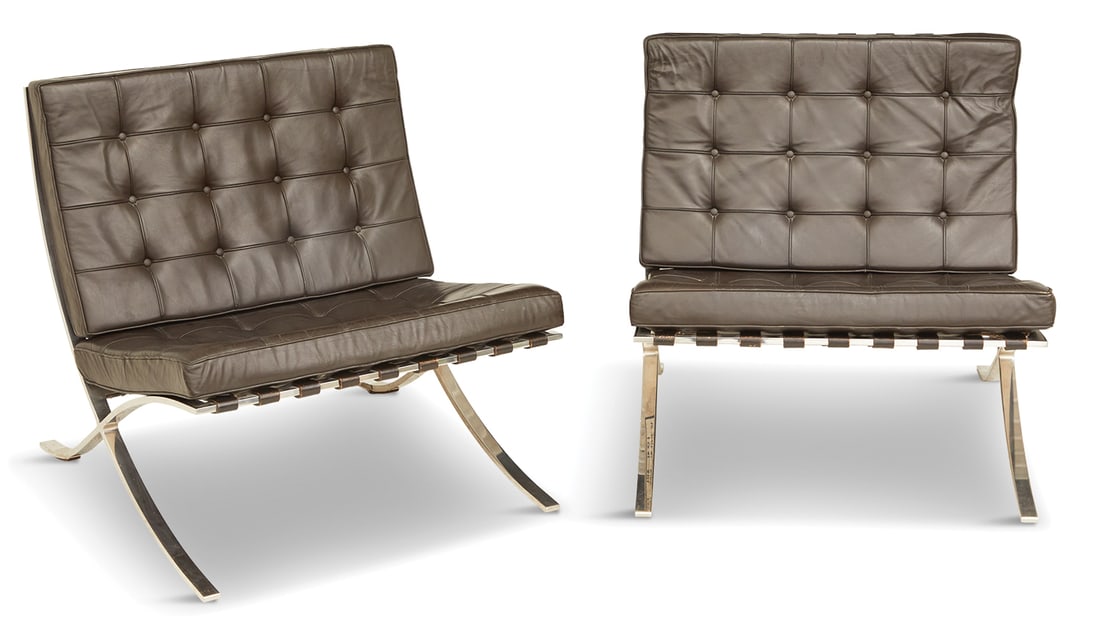 Pair of Knoll International Barcelona Chairs (1 of 3)