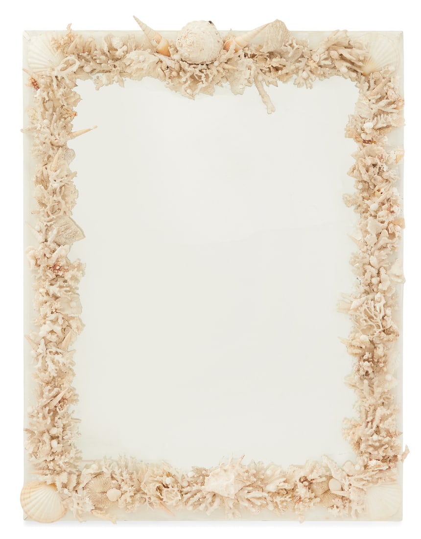 Tony Duquette-Inspired Seashell-Encrusted Mirror (1 of 2)