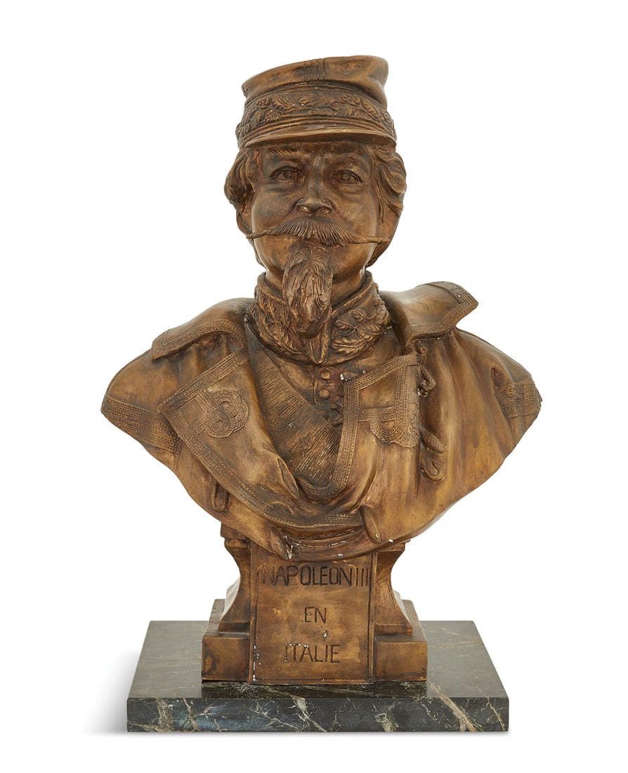 French Patinated Bronze Bust of Napoleon III (1 of 2)