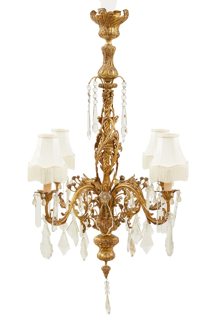 French Gilt-Bronze Chandelier in the Rococo Taste (1 of 1)