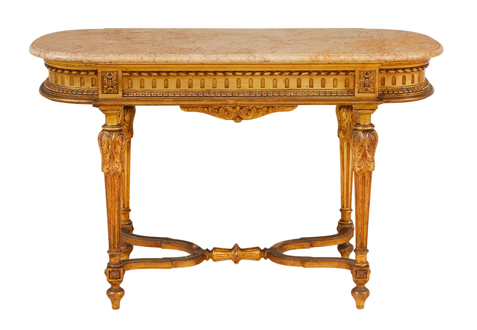 Louis XVI-Style Marble-Top Center Table (1 of 3)