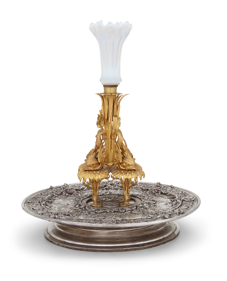 French Silvered Copper & Gilt-Bronze Centerpiece (1 of 3)