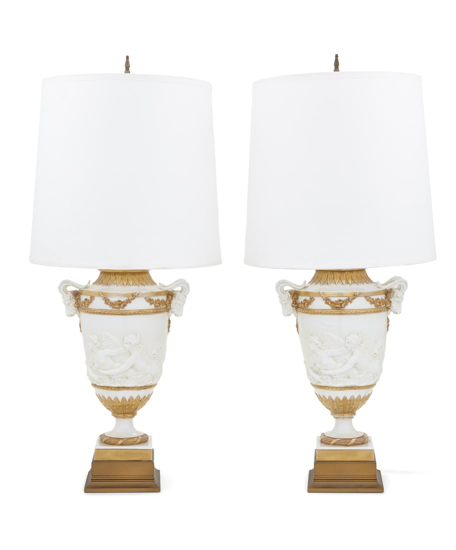 Pair of Neoclassical Porcelain Urns (1 of 2)