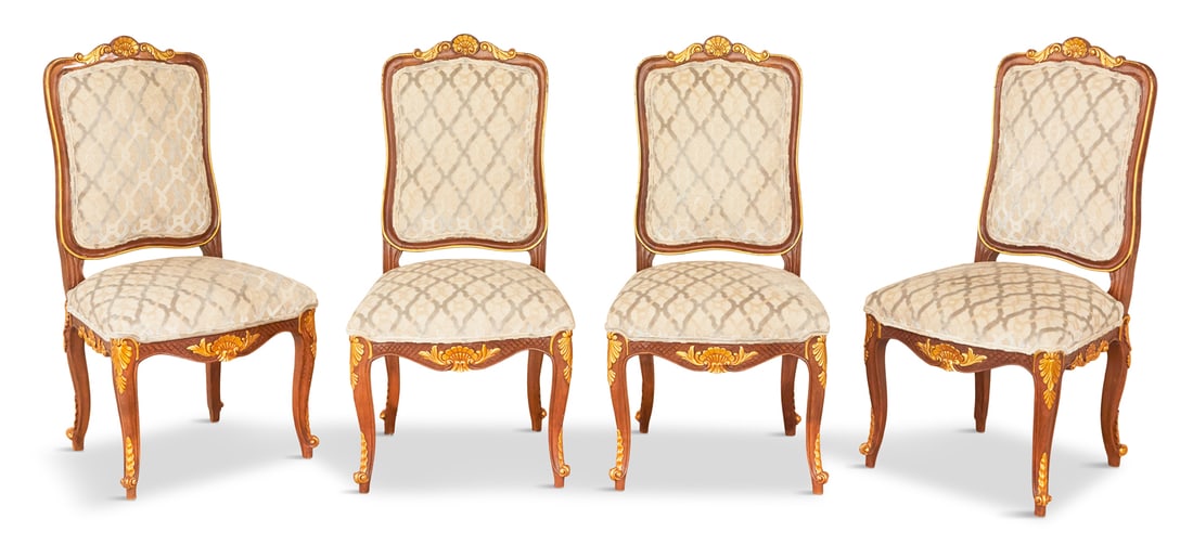 Four Louis XV-Style Fruitwood Side Chairs (1 of 3)