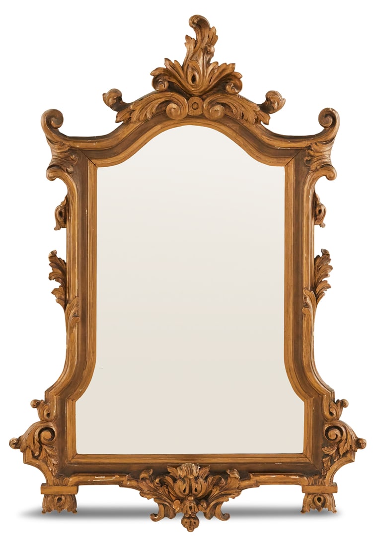 Continental Painted and Parcel-Gilt Mirror (1 of 2)