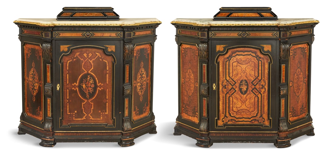 Two American Renaissance Revival Parlor Cabinets (1 of 9)