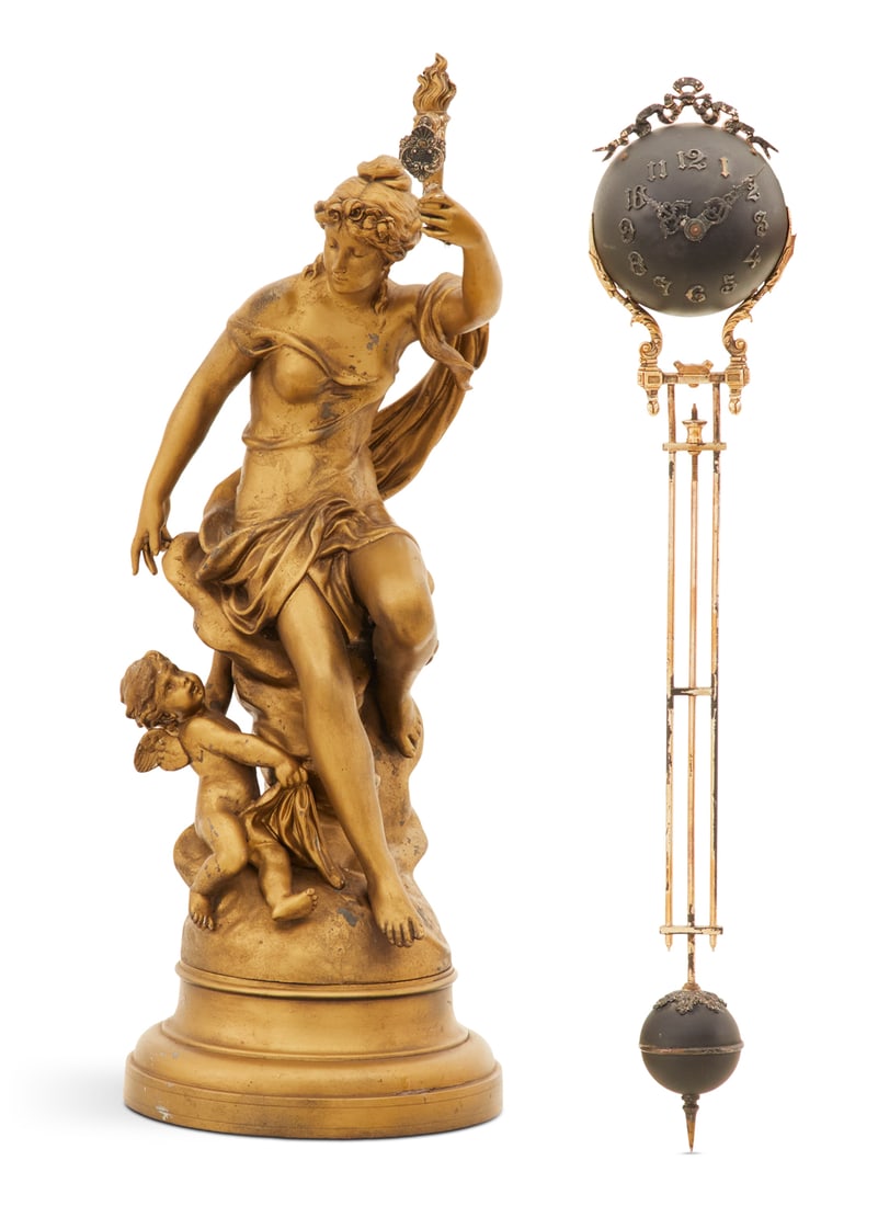 Ansonia "Fortuna" Mystery Swinging Arm Clock (1 of 2)