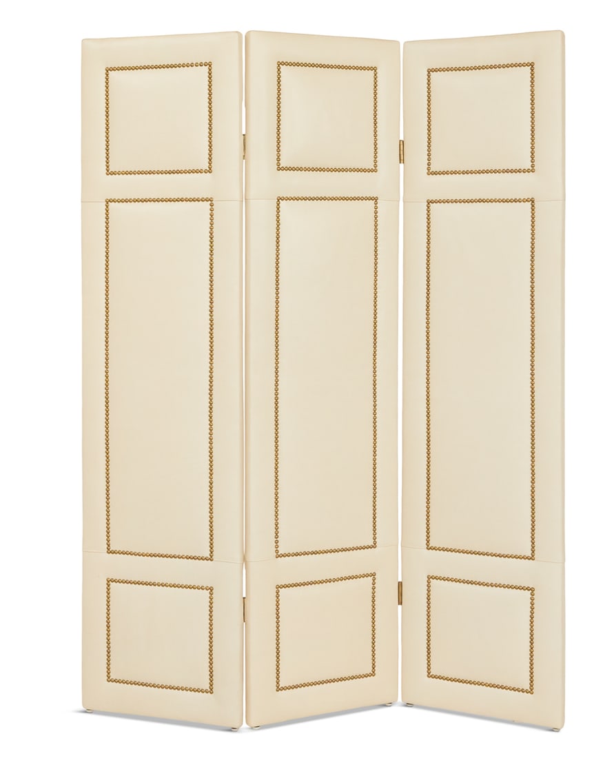Lee Industries Three-Panel Leather Screen (1 of 2)