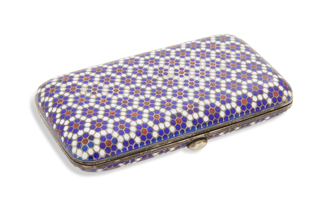 Gustav Klingert Champleve Enamel Cigarette Case (1 of 4)