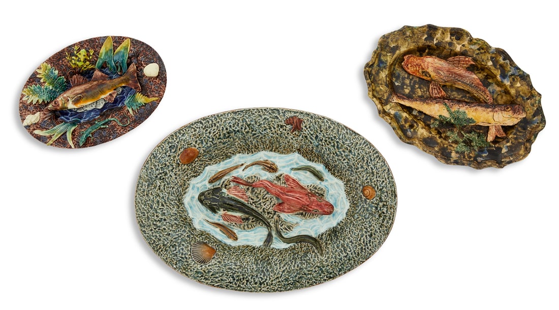 Collection of Three Palissy Ware (1 of 4)