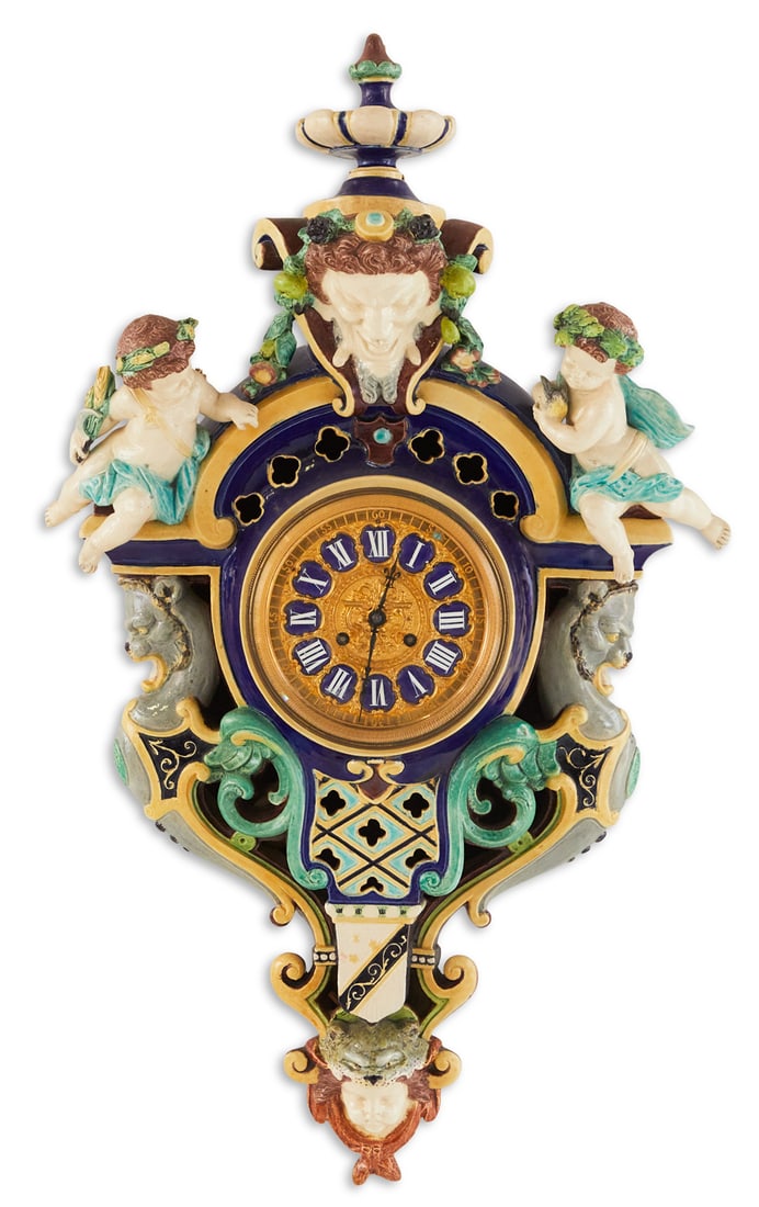 Majolica Cartel Clock (1 of 2)