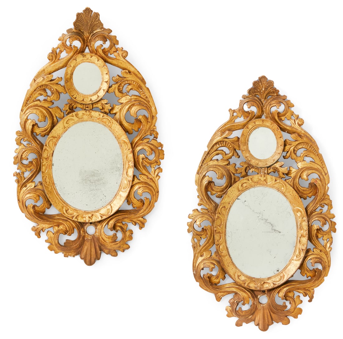 Pair of Small Giltwood Mirrors (1 of 5)