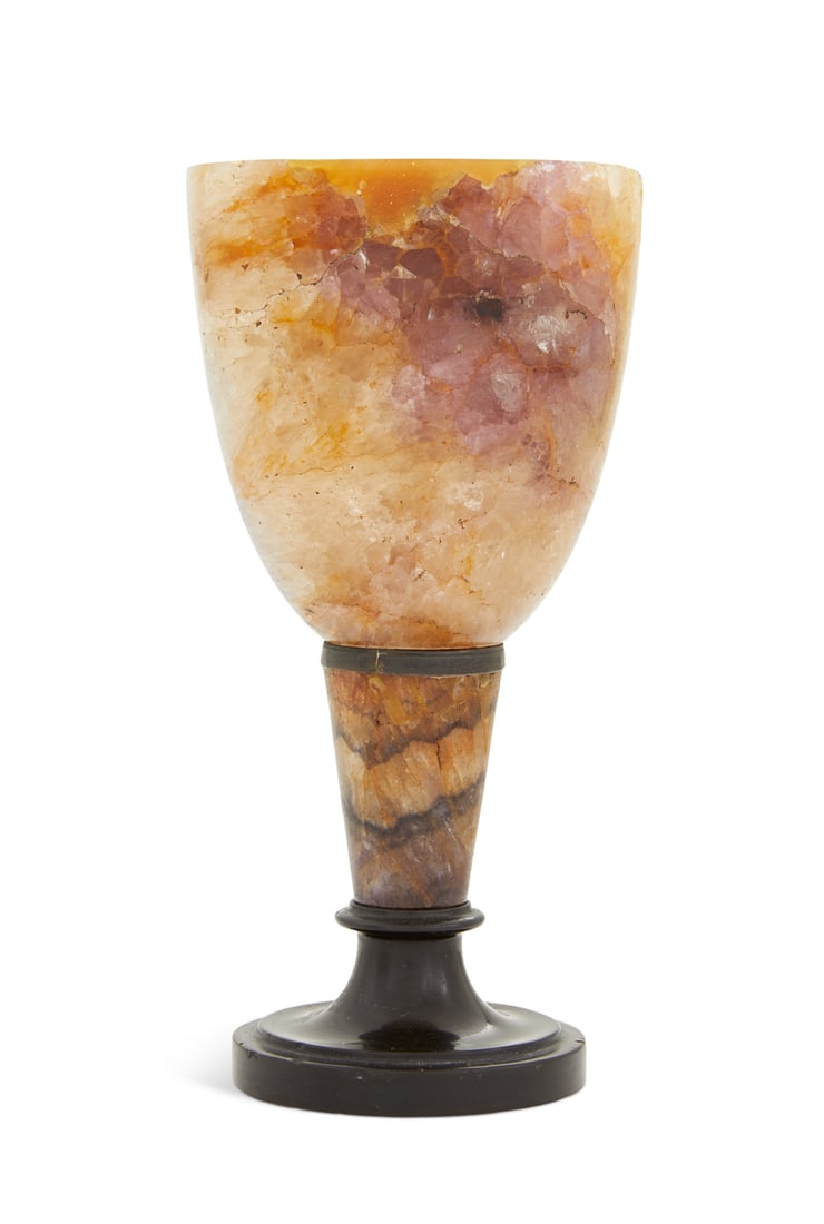 Blue John Derbyshire Stone Solid Goblet (1 of 2)