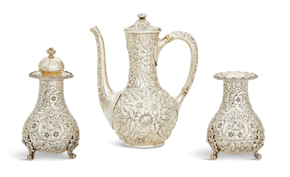 Baltimore-Style Sterling Coffeepot and Casters (1 of 2)