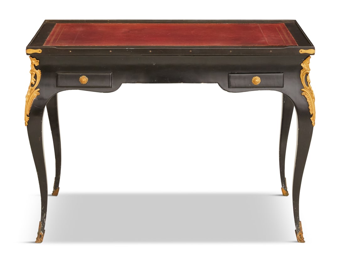 Louis XV-Style Ebonized Writing/Games Table (1 of 4)