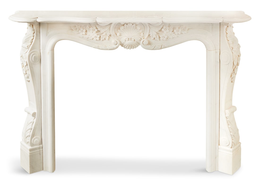 Carrara Marble Fireplace Mantel (1 of 4)