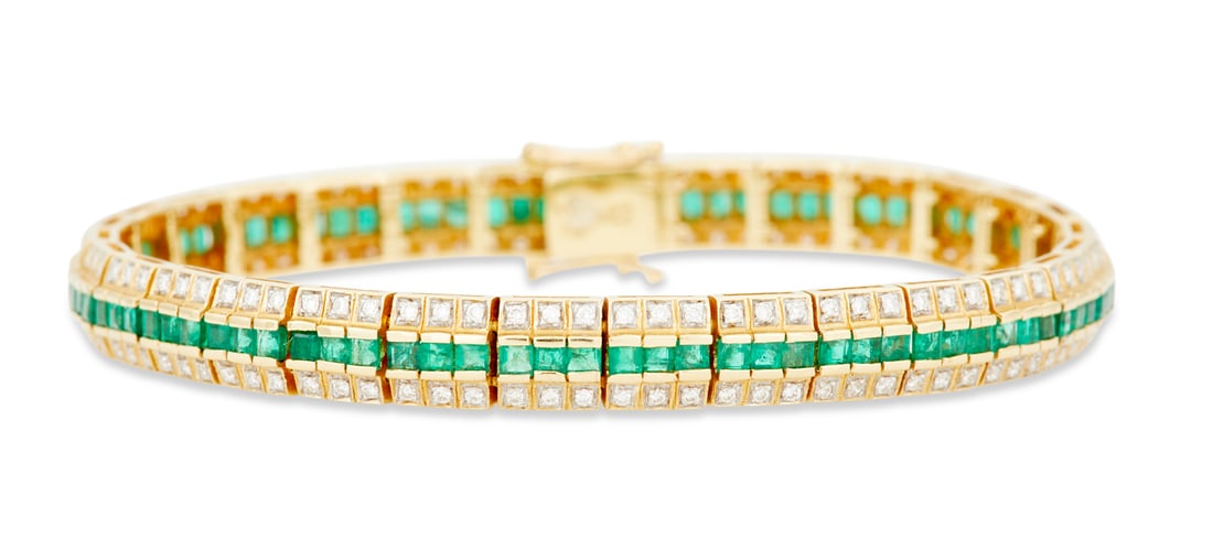 Emerald and Diamond Bracelet (1 of 2)