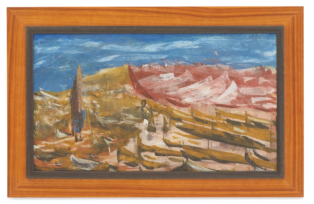 Bernard Cathelin (French, 1919-2004): † Bernard Cathelin(French, 1919-2004)"Paysage"oil on canvassigned and further inscribed en verso canvas.Framed.18" x 30", framed 22" x 34-1/2" Provenance: The Estate of