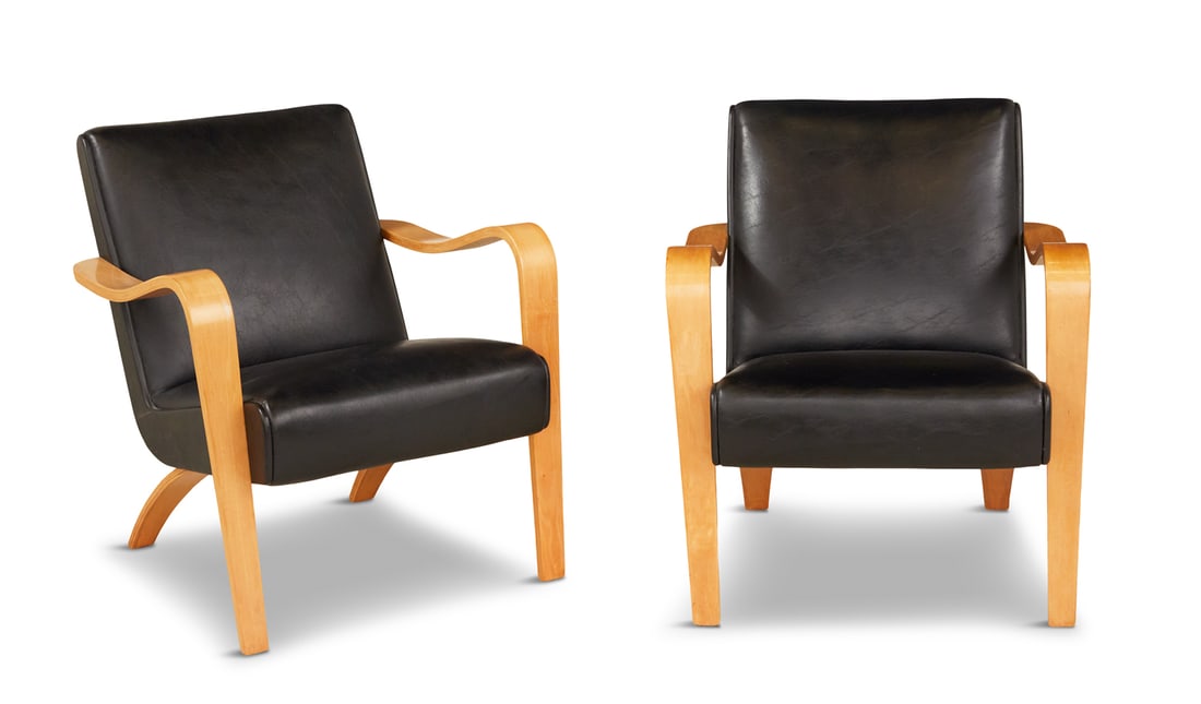 Pair of Thonet Bentwood Lounge Chairs (1 of 3)