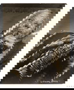 William Gottlieb (American, 1917-2006): William Gottlieb(American, 1917-2006)"Sidney Bechet"gelatin silver printlater imprint after 1947 image, signed and copyright-marked lower right, three artist's stamps en verso.Unframed.9-7/8" x 8" I
