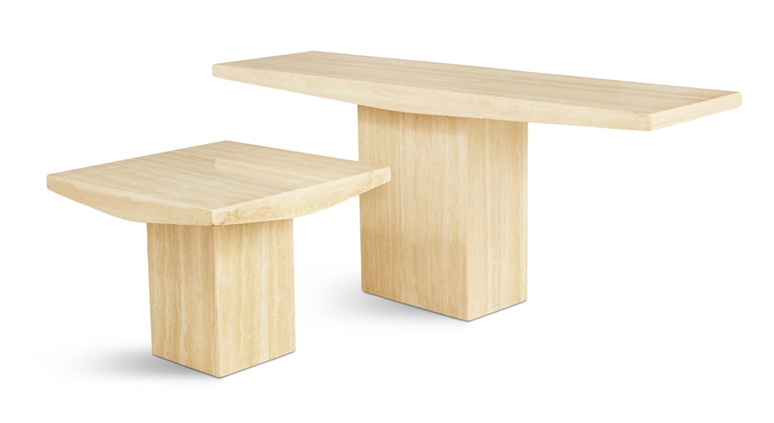 Two Italian Travertine Occasional Tables (1 of 5)