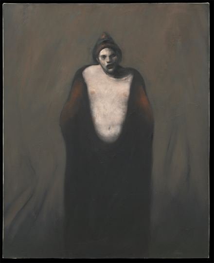 Ray Donley (American, b. 1950): Ray Donley (American, b. 1950), "Untitled #8", oil on canvas, signed and dated vero "Ray Donley III 1993", reverse stretcher with a "Hall-Barnett Gallery Inc., New Orleans, LA" label, 50" x 40". Unfra
