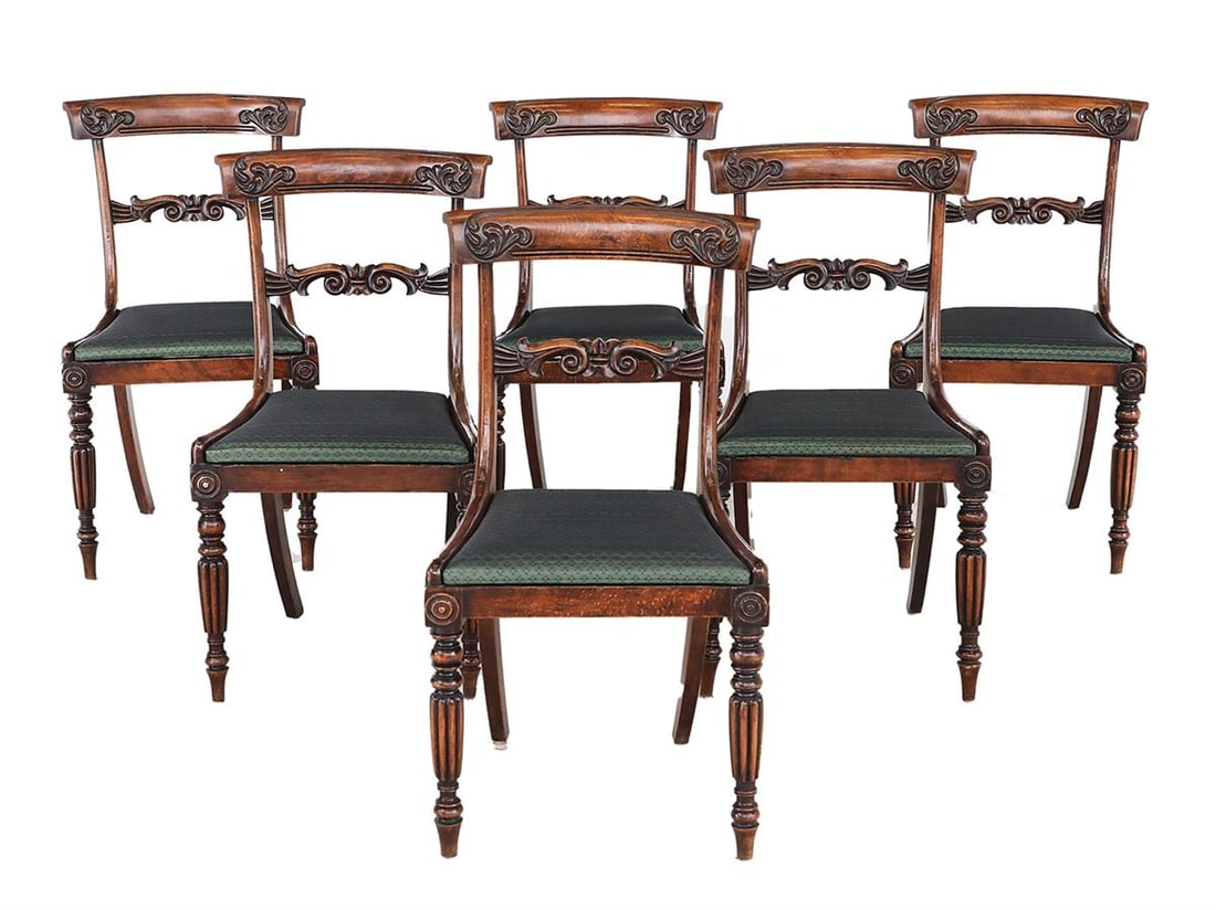 Six Late Regency Hardwood Side Chairs (1 of 2)