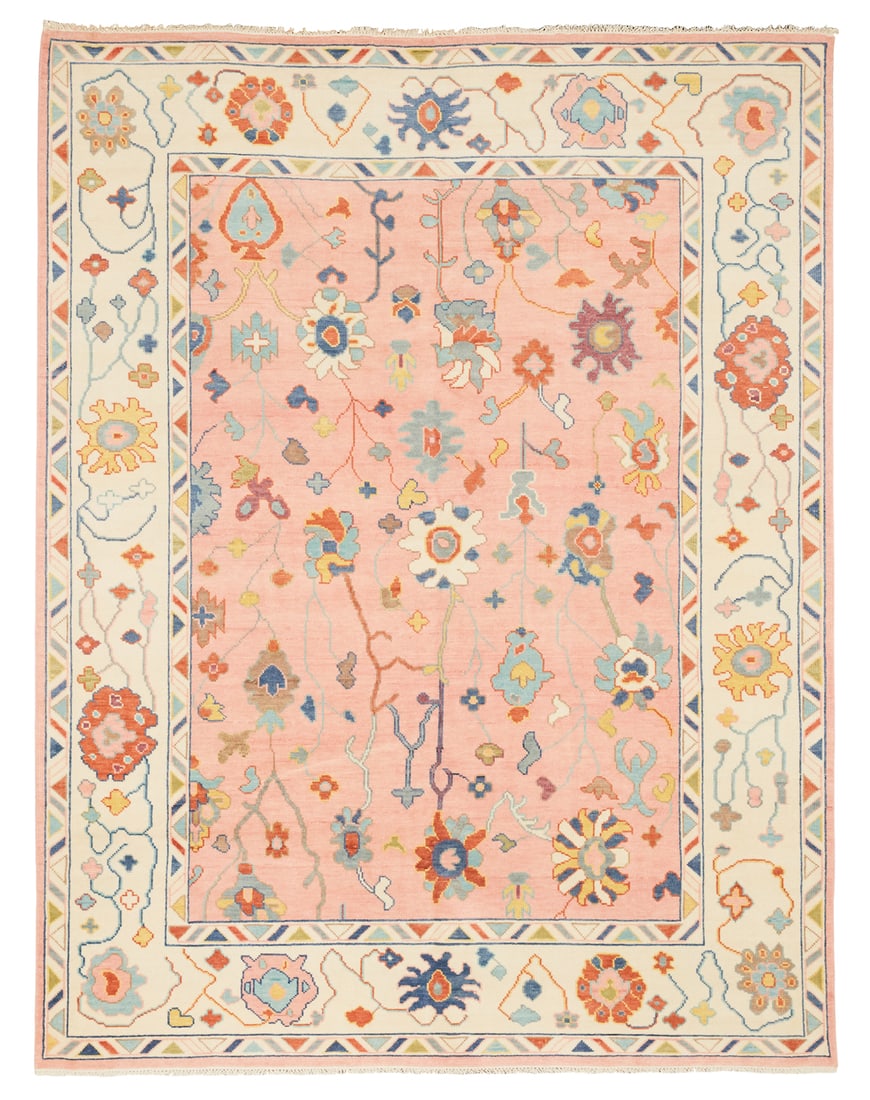 Turkish Angora Oushak Carpet: Turkish Angora Oushak Carpet 9' 3" x 12' 1"