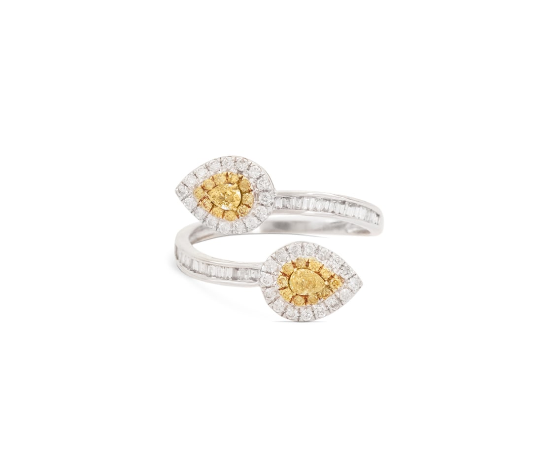 Yellow and White Diamond Ring (1 of 2)
