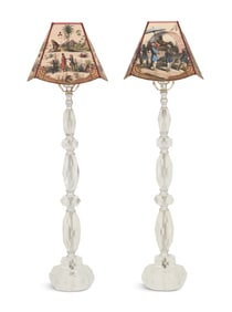 Cut-Glass Lamps with Joanna Wood Shades