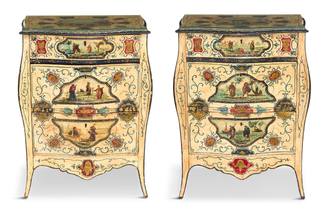 Pair of Polychrome Commodes (1 of 5)